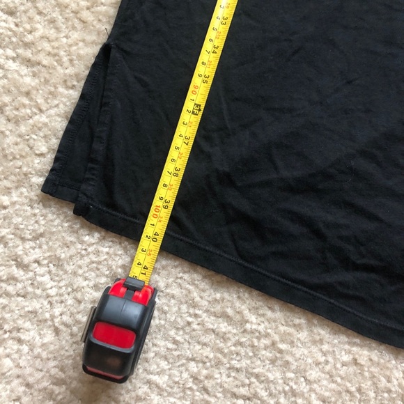 Black Cotton Tank Midi Dress w/ Two Slits Size Small - Picture 7 of 9